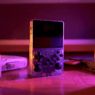 Close-up of the Elinose console buttons in Cosmic Purple crystal shell